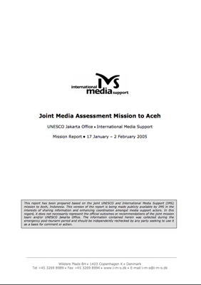 Joint Media Assessment Mission to Aceh