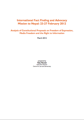 International Fact Finding and Advocacy Mission to Nepal: 23-27 February 2012