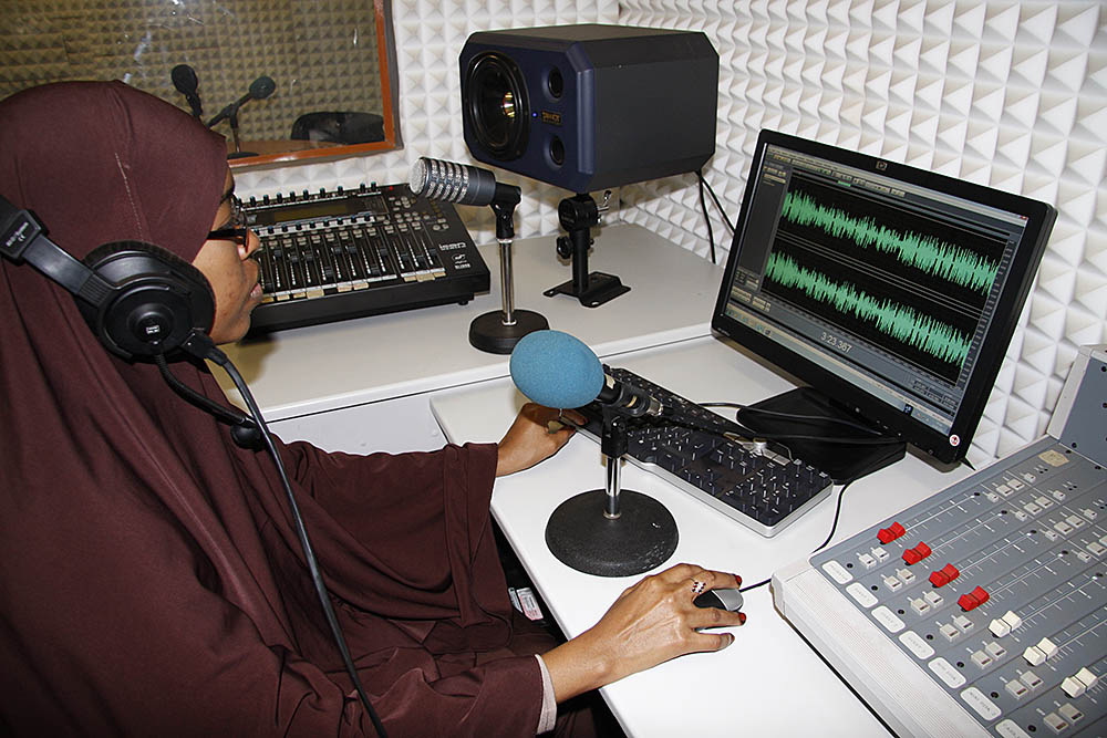 Radio Ergo staff in Nairobi studio. Photo: Line Wolf Nielsen/IMS