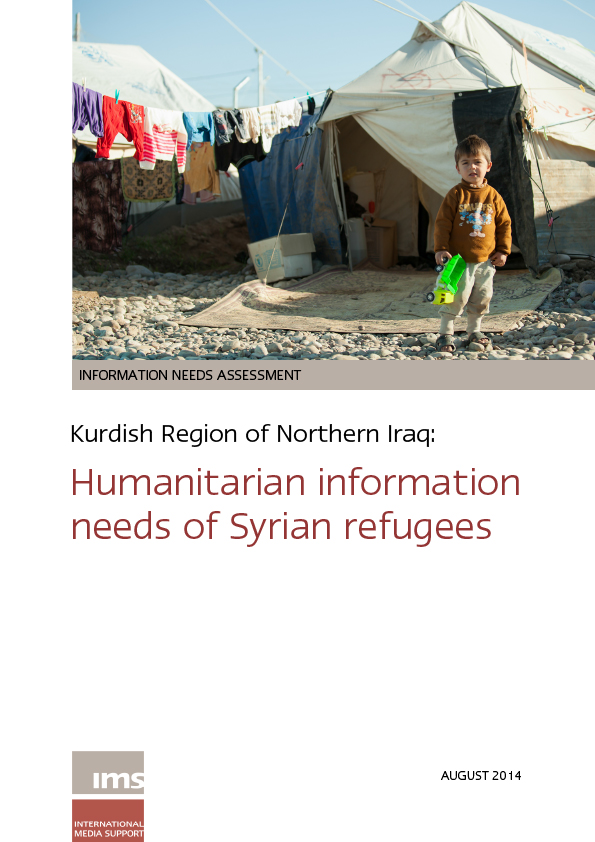 Kurdish Region of Northern Iraq: Humanitarian information needs of Syrian refugees