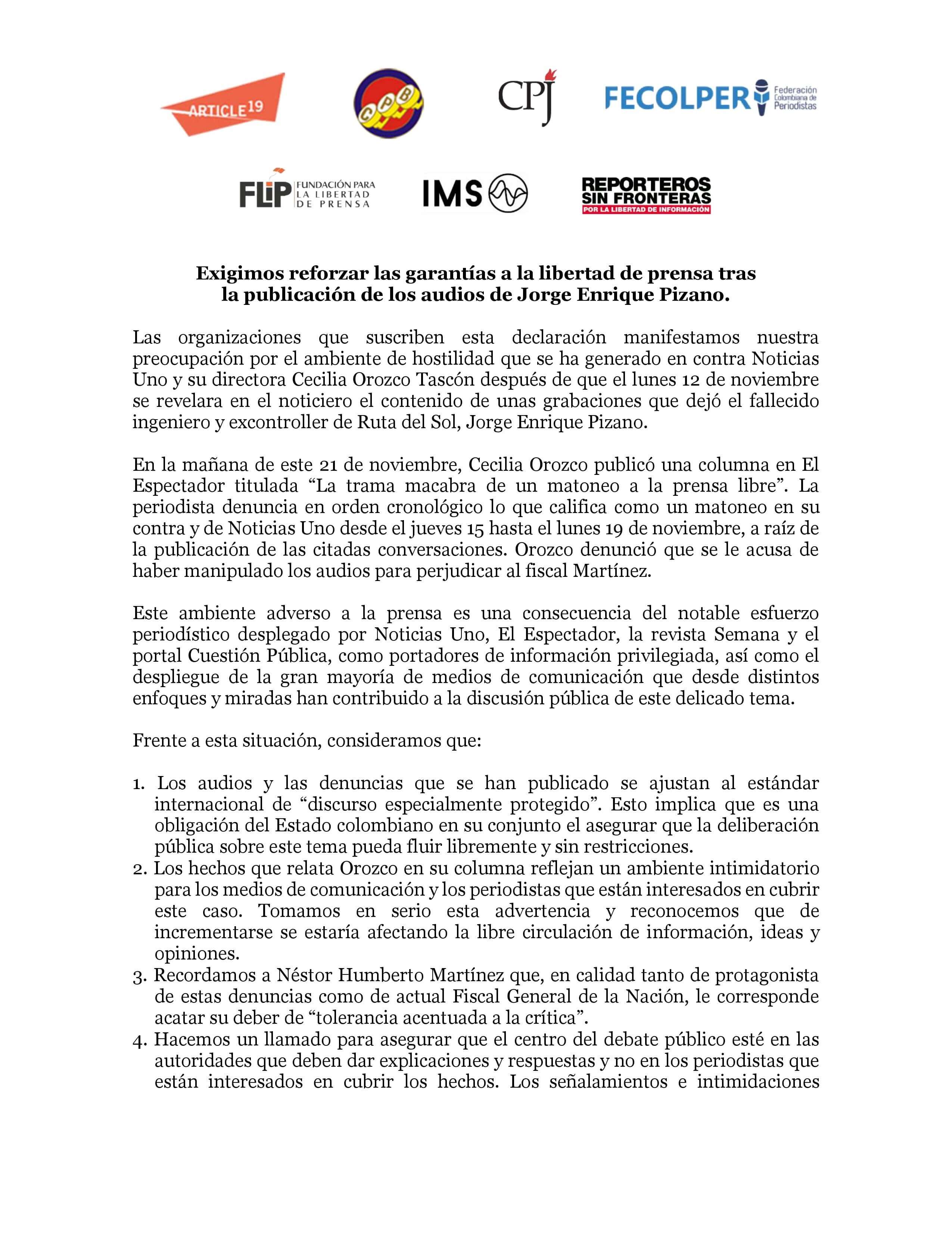 Joint statement Joint statement