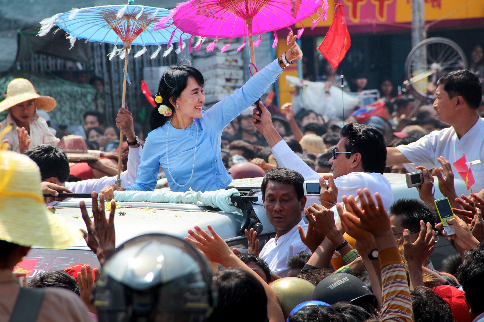 Aung San Suu Kyi in Mandalay Myanmar