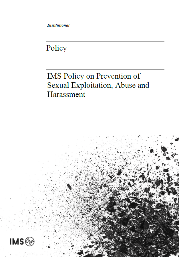 IMS Policy on Prevention of Sexual Exploitation, Abuse and Harassment