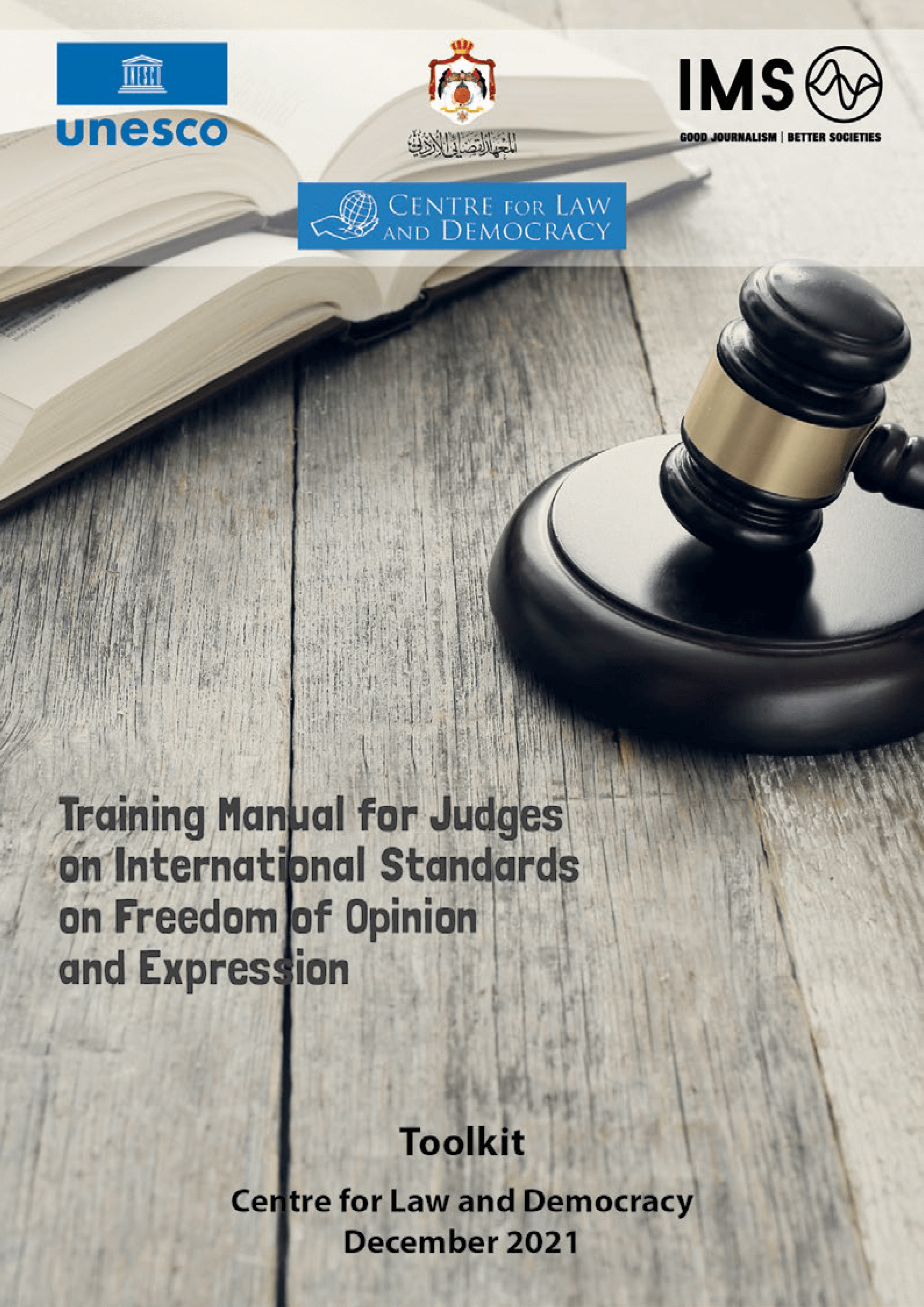 Training manual for judges on international standards on freedom of opinion and expression