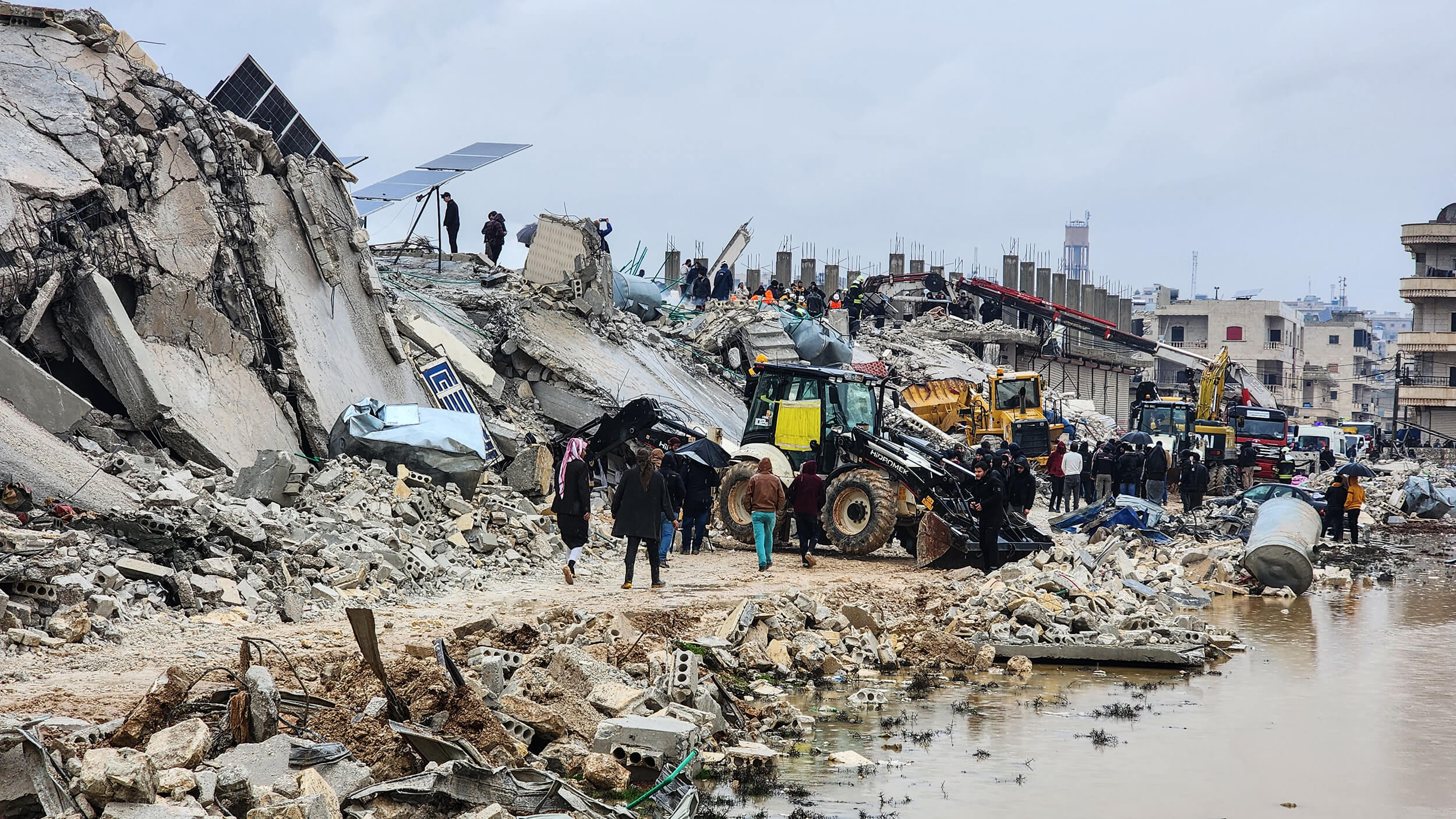 The clean up begins following a 7.8 magnitude earthquake on February 6