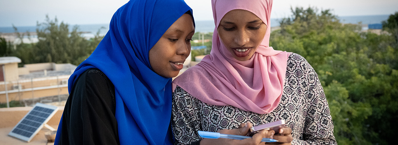 two women journalists from the Somali outlet Bilan