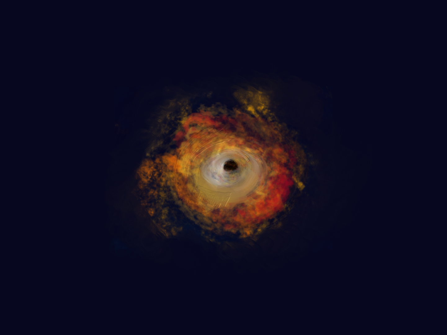 An illustration of a blackhole. Artwork by Haisam Al Saiegh