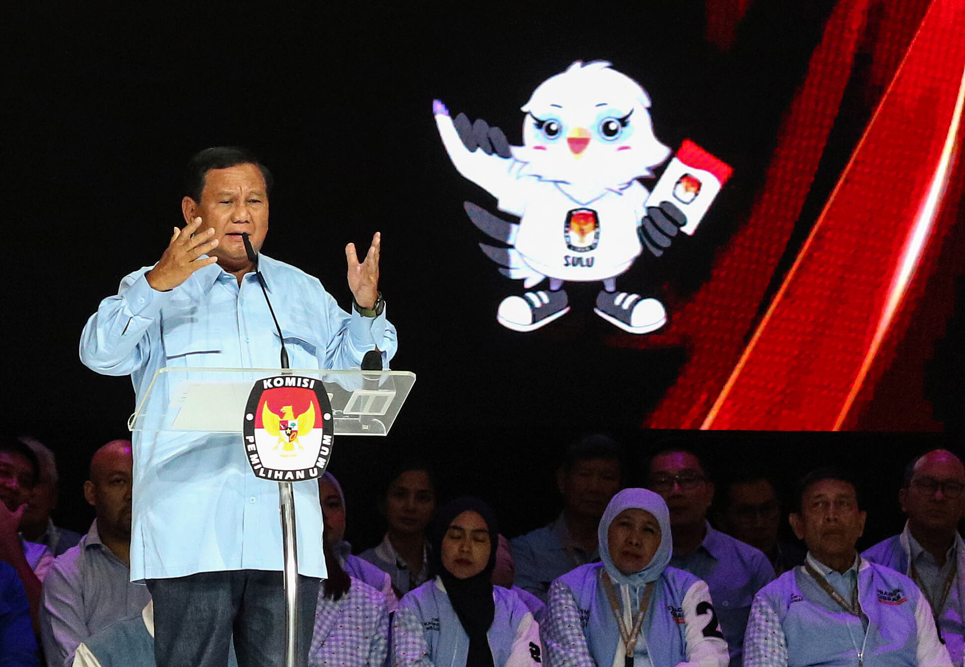 Former general turned social media darling leads in elections in Indonesia